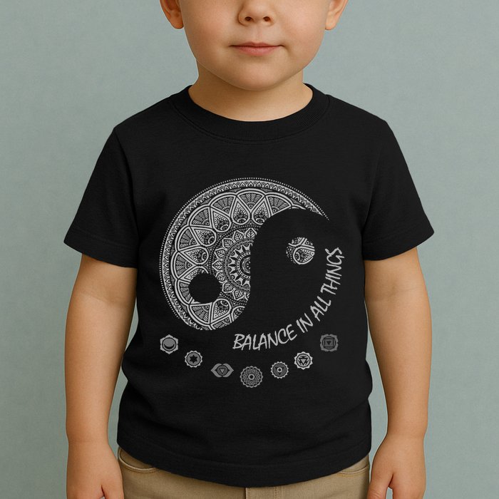Ying Yang Chakra Spirit Spiritual Balance Mind Toddler T-Shirt