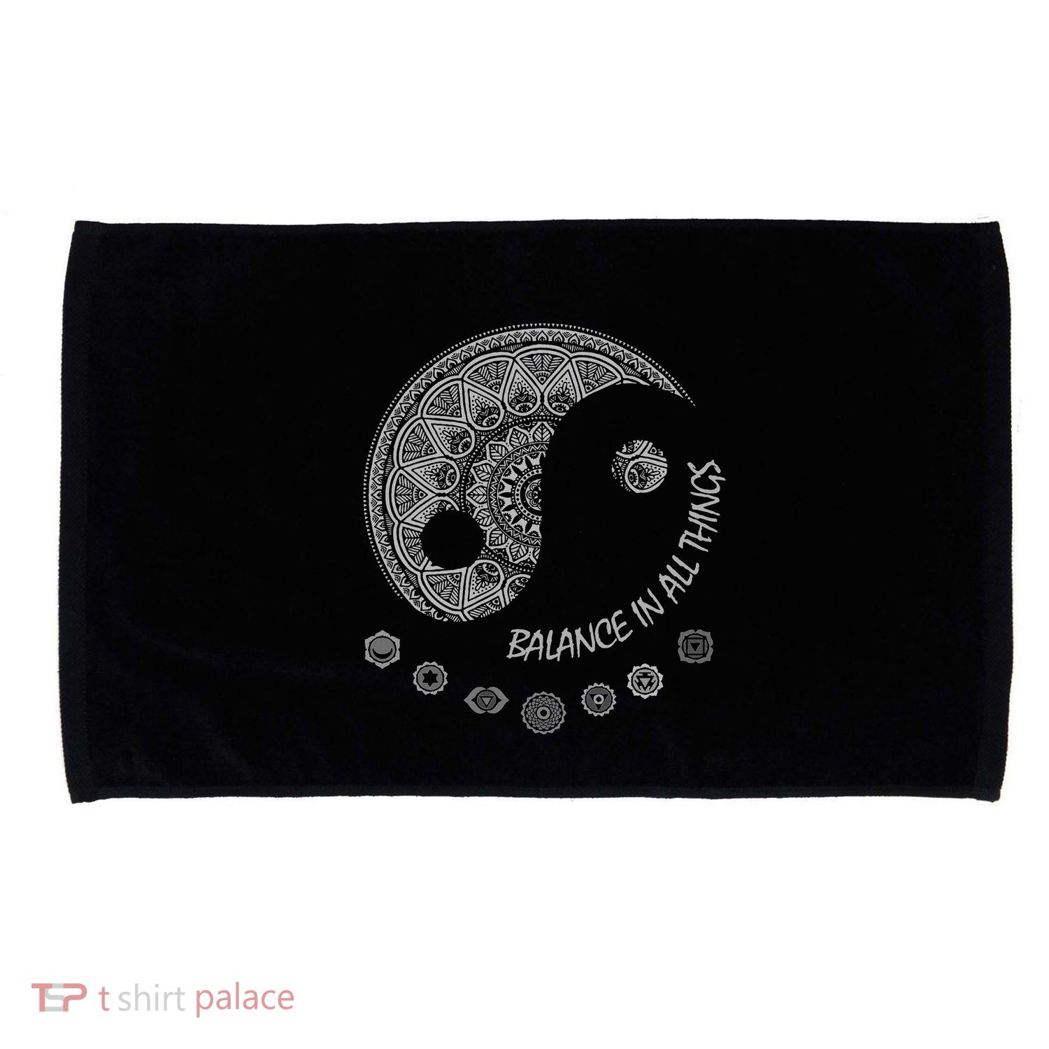Ying Yang Chakra Spirit Spiritual Balance Mind Microfiber Hand Towel