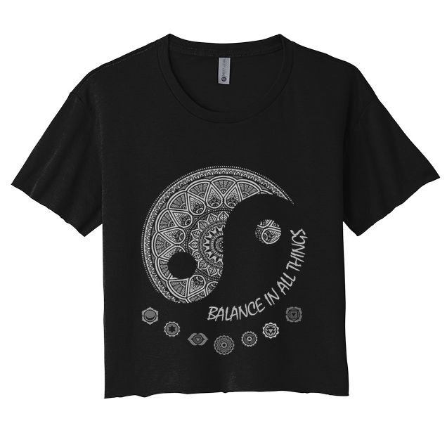Ying Yang Chakra Spirit Spiritual Balance Mind Crop Top