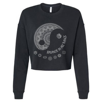 Ying Yang Chakra Spirit Spiritual Balance Mind Cropped Pullover Crew