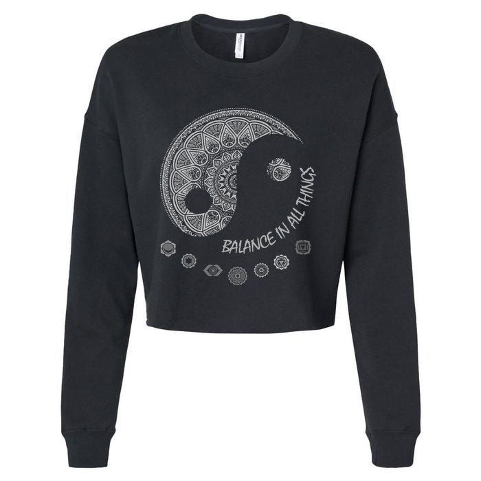 Ying Yang Chakra Spirit Spiritual Balance Mind Cropped Pullover Crew