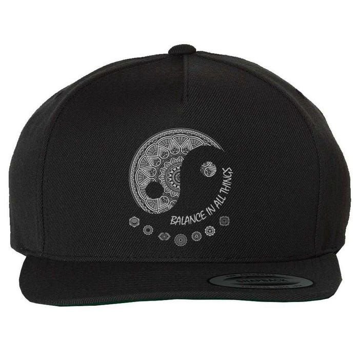 Ying Yang Chakra Spirit Spiritual Balance Mind Wool Snapback Cap
