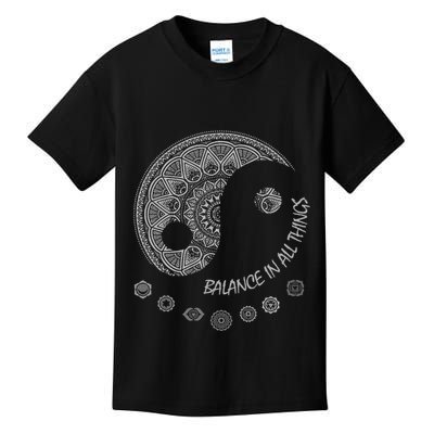 Ying Yang Chakra Spirit Spiritual Balance Mind Kids T-Shirt