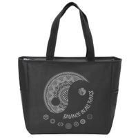 Ying Yang Chakra Spirit Spiritual Balance Mind Zip Tote Bag