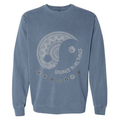 Ying Yang Chakra Spirit Spiritual Balance Mind Garment-Dyed Sweatshirt