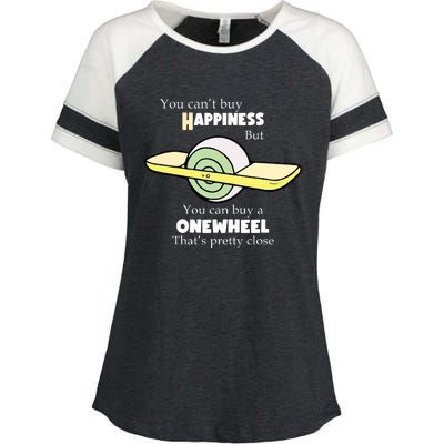 You You Cant Buy Happiness But You Can Buy A Onewheel Thats Pretty Close Enza Ladies Jersey Colorblock Tee