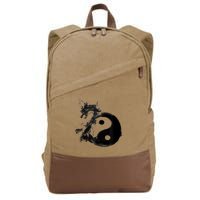 Yin Yang Dragon Water Ink Chinese Tai Chi Cotton Canvas Backpack