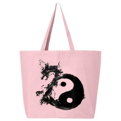 Yin Yang Dragon Water Ink Chinese Tai Chi 25L Jumbo Tote