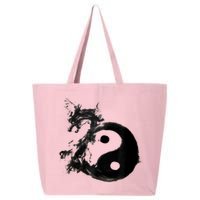 Yin Yang Dragon Water Ink Chinese Tai Chi 25L Jumbo Tote