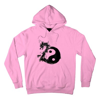 Yin Yang Dragon Water Ink Chinese Tai Chi Hoodie