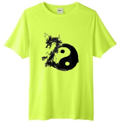 Yin Yang Dragon Water Ink Chinese Tai Chi Tall Fusion ChromaSoft Performance T-Shirt