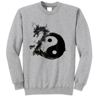 Yin Yang Dragon Water Ink Chinese Tai Chi Sweatshirt