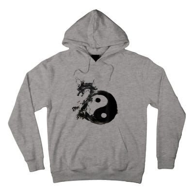 Yin Yang Dragon Water Ink Chinese Tai Chi Tall Hoodie