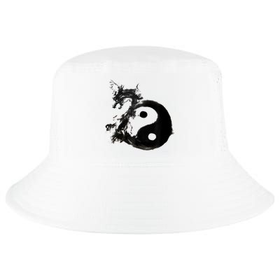 Yin Yang Dragon Water Ink Chinese Tai Chi Cool Comfort Performance Bucket Hat