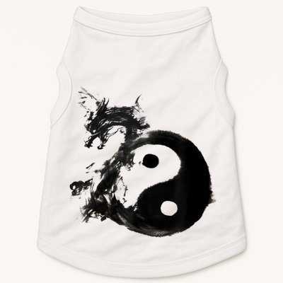 Yin Yang Dragon Water Ink Chinese Tai Chi Doggie Tank