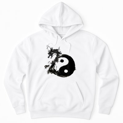 Yin Yang Dragon Water Ink Chinese Tai Chi Hoodie