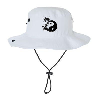 Yin Yang Dragon Water Ink Chinese Tai Chi Bucket Hat