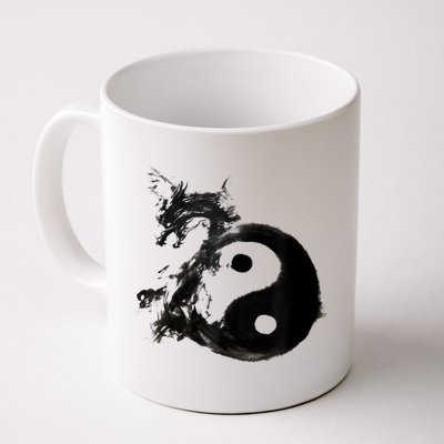 Yin Yang Dragon Water Ink Chinese Tai Chi Mug