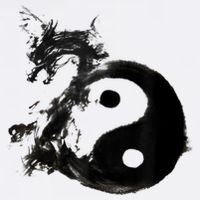 Yin Yang Dragon Water Ink Chinese Tai Chi 11oz C Handle Ceramic Mug