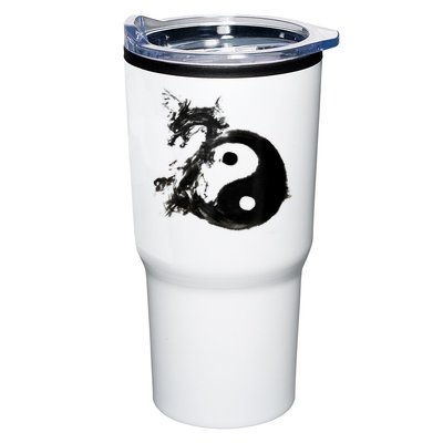 Yin Yang Dragon Water Ink Chinese Tai Chi Tumbler