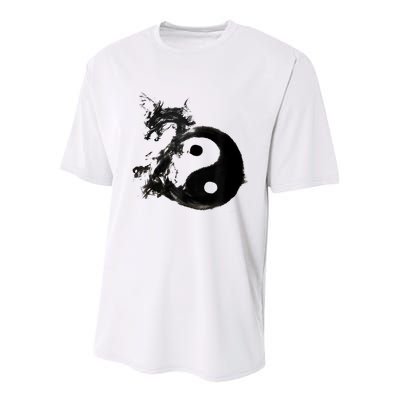 Yin Yang Dragon Water Ink Chinese Tai Chi Youth Performance Sprint T-Shirt