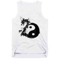 Yin Yang Dragon Water Ink Chinese Tai Chi Tank Top