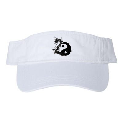 Yin Yang Dragon Water Ink Chinese Tai Chi Visor