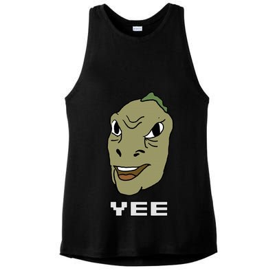Yee Yee Dinosaur Dank V.E.C.T.O.R Edition Ladies PosiCharge Tri-Blend Wicking Tank