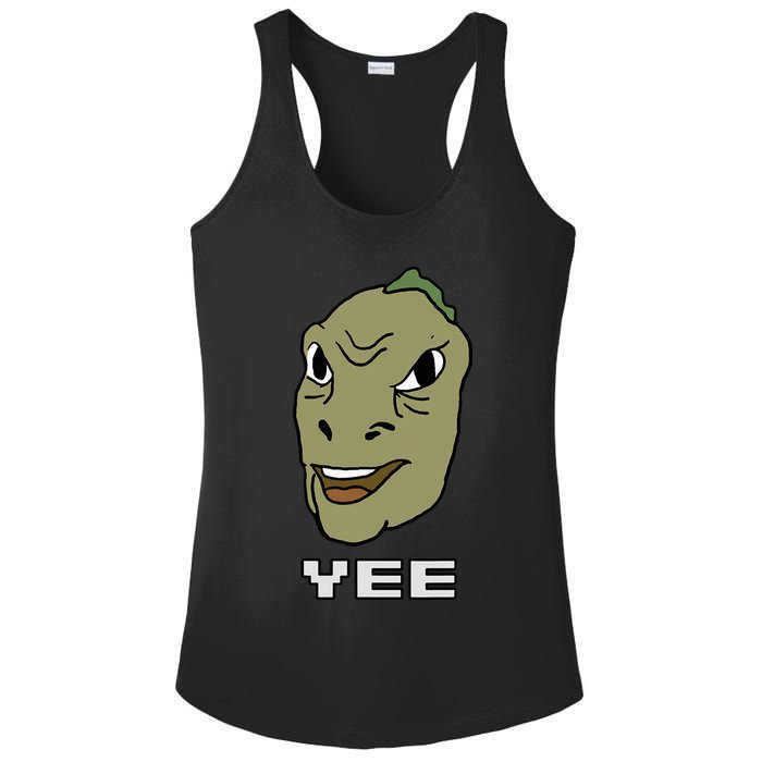 Yee Yee Dinosaur Dank V.E.C.T.O.R Edition Ladies PosiCharge Competitor Racerback Tank