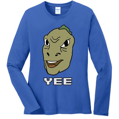 Yee Yee Dinosaur Dank V.E.C.T.O.R Edition Ladies Long Sleeve Shirt