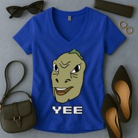 Yee Yee Dinosaur Dank V.E.C.T.O.R Edition Women's V-Neck T-Shirt