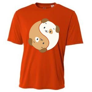 Yin Yang Dogs Cute Kawaii Dog Lover Yoga Gift Cute Gift Cooling Performance Crew T-Shirt