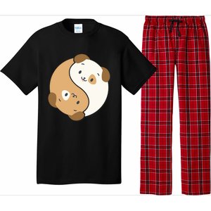 Yin Yang Dogs Cute Kawaii Dog Lover Yoga Gift Cute Gift Pajama Set