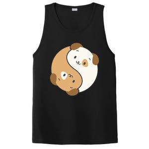 Yin Yang Dogs Cute Kawaii Dog Lover Yoga Gift Cute Gift PosiCharge Competitor Tank