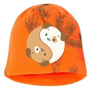 Yin Yang Dogs Cute Kawaii Dog Lover Yoga Gift Cute Gift Kati - Camo Knit Beanie