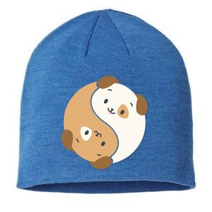 Yin Yang Dogs Cute Kawaii Dog Lover Yoga Gift Cute Gift Sustainable Beanie