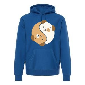 Yin Yang Dogs Cute Kawaii Dog Lover Yoga Gift Cute Gift Premium Hoodie