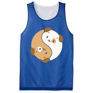 Yin Yang Dogs Cute Kawaii Dog Lover Yoga Gift Cute Gift Mesh Reversible Basketball Jersey Tank