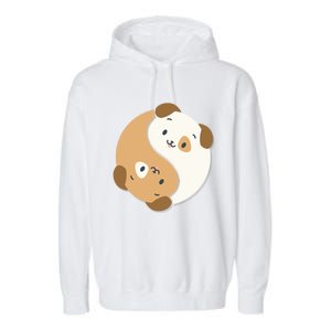 Yin Yang Dogs Cute Kawaii Dog Lover Yoga Gift Cute Gift Garment-Dyed Fleece Hoodie