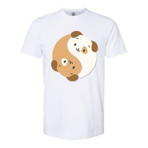 Yin Yang Dogs Cute Kawaii Dog Lover Yoga Gift Cute Gift Softstyle CVC T-Shirt