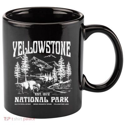 Yellowstone 11oz C Handle Ceramic Mug