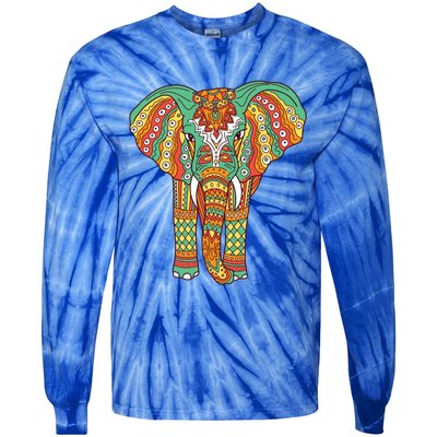 Yin Yoga Elephant Dala S S Buddhism Meditation Gift Tie-Dye Long Sleeve Shirt