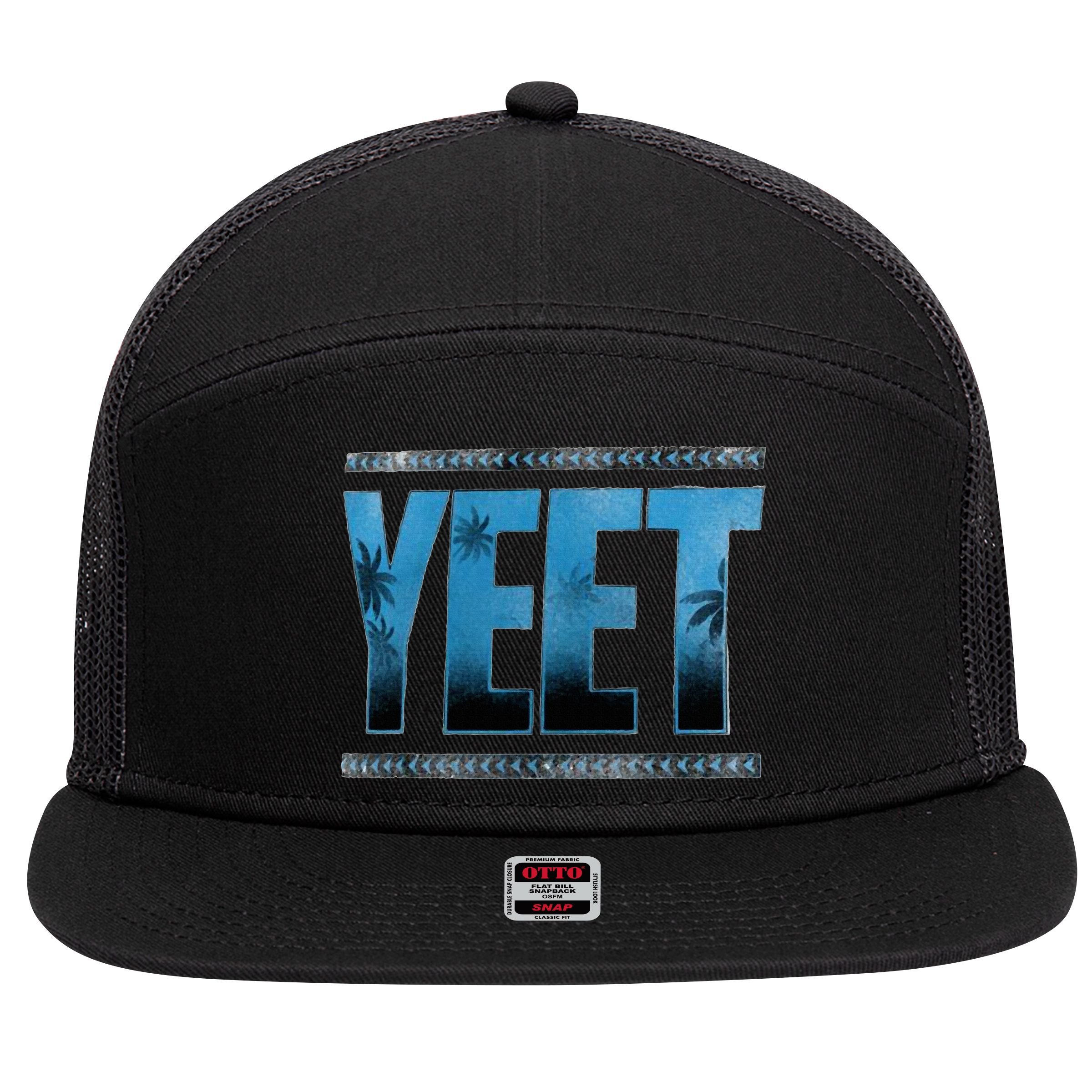 yeet 7 Panel Mesh Trucker Snapback Hat