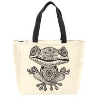 Yoga Yoga Frog Mandala Meditation Class Teacher Gift Zip Tote Bag