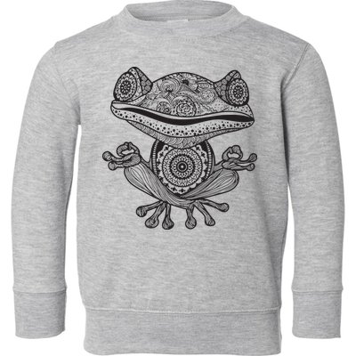 Yoga Yoga Frog Mandala Meditation Class Teacher Gift Toddler Sweatshirt