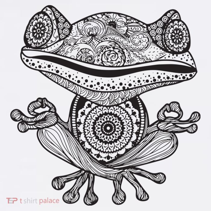 Yoga Yoga Frog Mandala Meditation Class Teacher Gift Tall T-Shirt