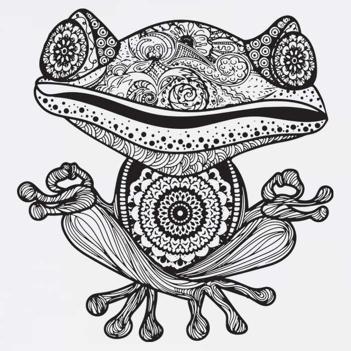 Yoga Yoga Frog Mandala Meditation Class Teacher Gift Button