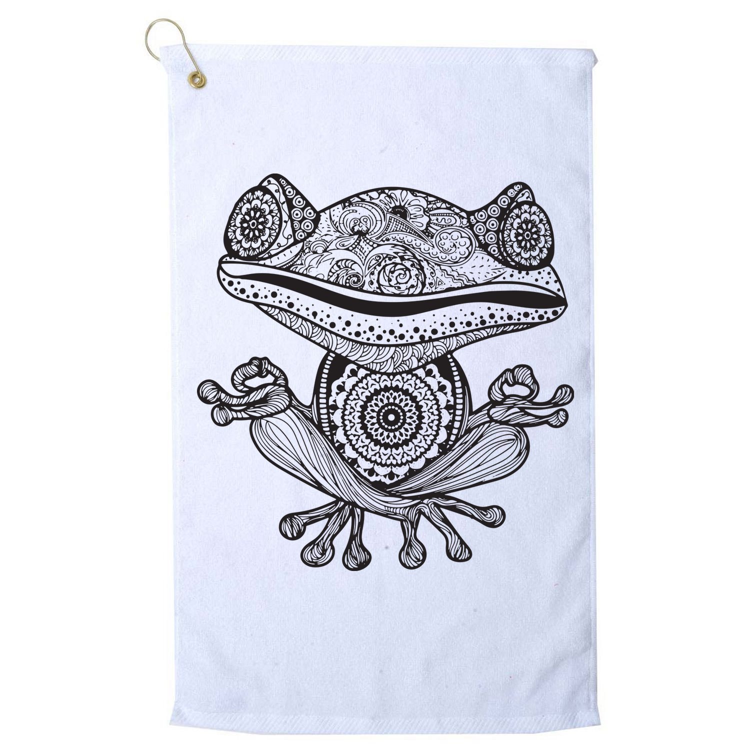 Yoga Yoga Frog Mandala Meditation Class Teacher Gift Golf Towel