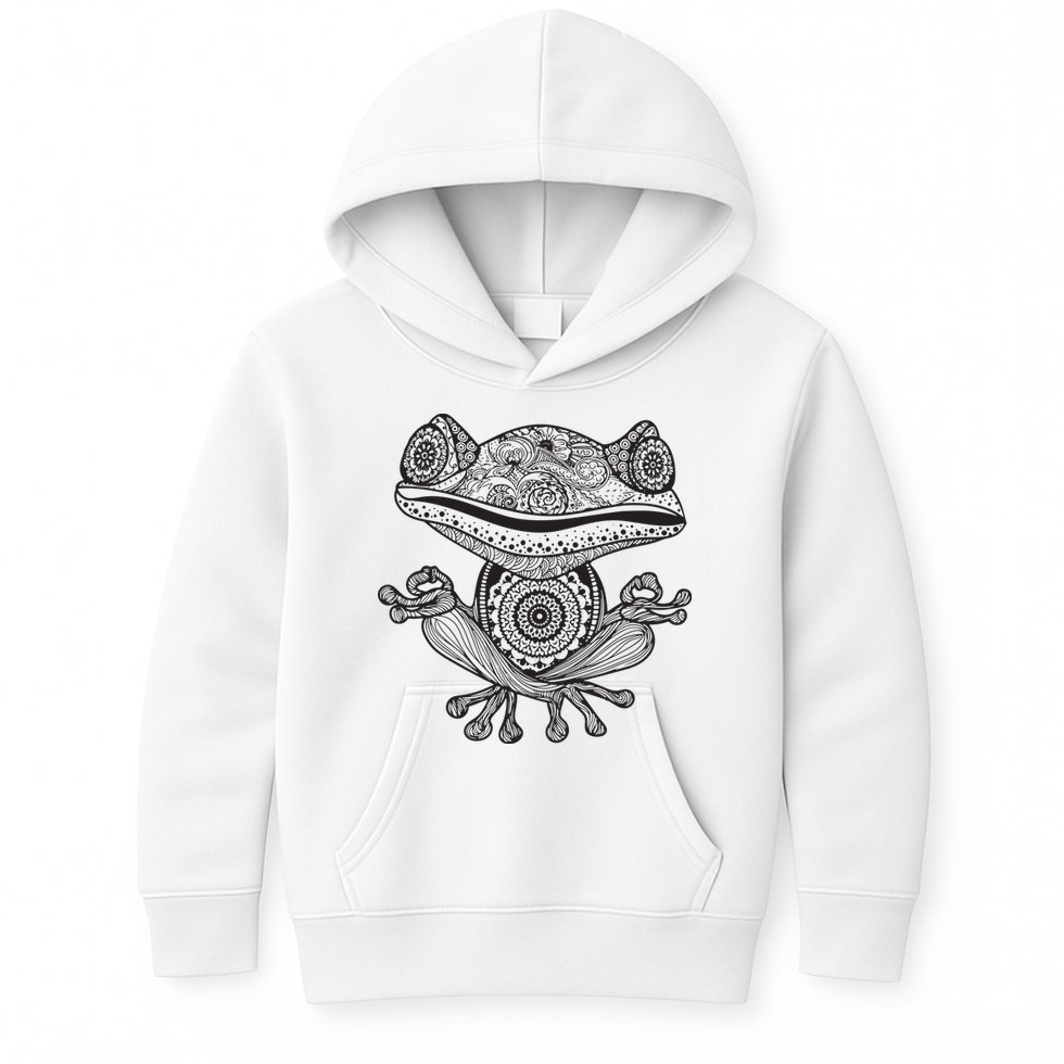 Yoga Yoga Frog Mandala Meditation Class Teacher Gift Kids Hoodie