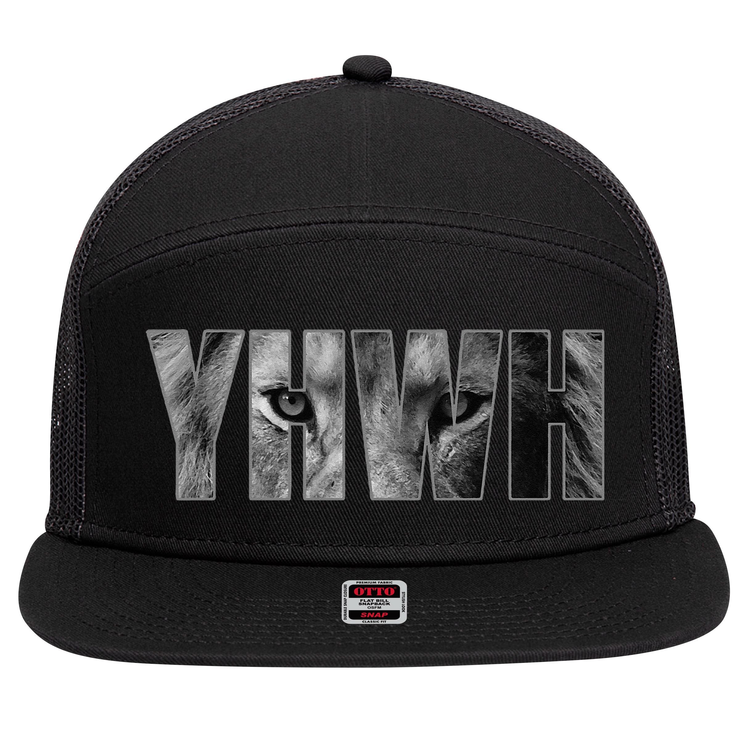 YHWH Yahweh God Lion Clothing 7 Panel Mesh Trucker Snapback Hat